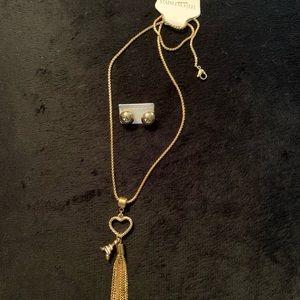 New stainless steel necklace and earrings